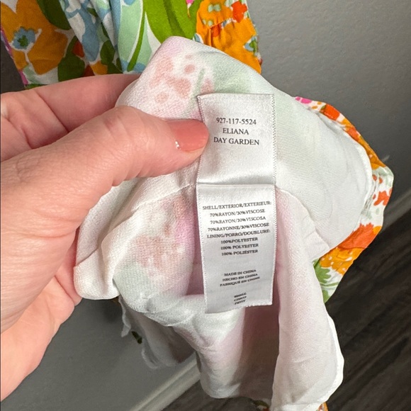 NEW Rails Eliana Day Garden Floral Tiered Midi Dress Sz Small Bump Friendly - Picture 6 of 7